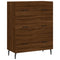 Dressoir 69,5x34x90 cm bewerkt hout bruineikenkleurig