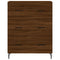 Dressoir 69,5x34x90 cm bewerkt hout bruineikenkleurig
