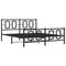 Bedframe met hoofd- en voeteneinde metaal zwart 160x200 cm