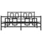 Bedframe met hoofd- en voeteneinde metaal zwart 160x200 cm