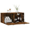 Wandkast 80x36,5x35 cm bewerkt hout gerookt eikenkleurig