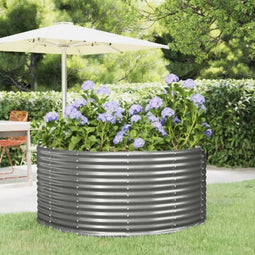 Plantenbak 140x140x68 cm gepoedercoat staal grijs