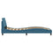Bedframe met hoofdeinde fluweel blauw 90x190 cm