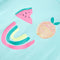 Kindershirt met kleurrijke fruitprint 128 lichtmintkleurig