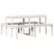 Picknicktafel 160x134x75 cm massief grenenhout wit