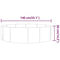 Plantenbak 140x140x36 cm gepoedercoat staal bruin