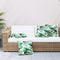 Sierkussens 4 st 50x50 cm stof bladpatroon