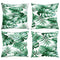 Sierkussens 4 st 50x50 cm stof bladpatroon