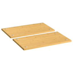 Kookplaatafdekkingen 2 st 50x28x1,5 cm bamboe
