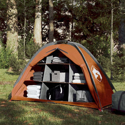 Opbergtent 9 vakken 125x50x68 cm 185T taft grijs en oranje