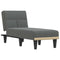 Chaise longue stof donkergrijs