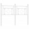 Hoofdbord 135 cm metaal wit