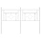 Hoofdbord 135 cm metaal wit