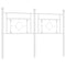 Hoofdbord 135 cm metaal wit