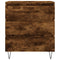 Dressoir 60x35x70 cm bewerkt hout gerookt eikenkleurig