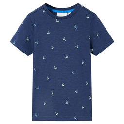 Kindershirt 104 donkerblauw
