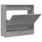 Schoenenkast 60x21x57 cm bewerkt hout grijs sonoma eikenkleurig