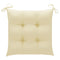Stoelkussens 4 st 50x50x7 cm stof crmewit
