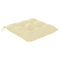 Stoelkussens 4 st 50x50x7 cm stof crmewit