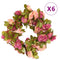 Kunstbloemslingers 6 st 250 cm roze rood