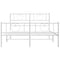 Bedframe met hoofd- en voeteneinde metaal wit 120x200 cm