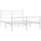 Bedframe met hoofd- en voeteneinde metaal wit 120x200 cm