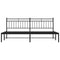 Bedframe met hoofdbord metaal zwart 200x200 cm