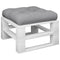 Palletkussen 60x60x12 cm stof grijs