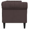 Driezitsbank Chesterfield-stijl stof donkerbruin
