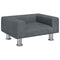 Kinderbank 50x40x26,5 cm fluweel donkergrijs