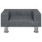 Kinderbank 50x40x26,5 cm fluweel donkergrijs