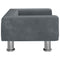 Kinderbank 50x40x26,5 cm fluweel donkergrijs