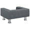 Kinderbank 50x40x26,5 cm fluweel donkergrijs