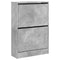 Schoenenkast 60x21x87,5 cm bewerkt hout betongrijs