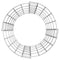 Gabion plantenbak rond verhoogd 30x50 cm gegalvaniseerd staal
