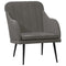 Fauteuil 63x76x80 cm fluweel donkergrijs