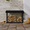 Haardhoutrek 108x64,5x78 cm massief grenenhout zwart