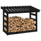 Haardhoutrek 108x64,5x78 cm massief grenenhout zwart