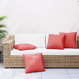 Sierkussens 4 st 50x50 cm stof rood