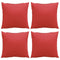 Sierkussens 4 st 50x50 cm stof rood