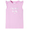 Kindershirt met ruches aan de mouwen 140 lila