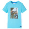 Kindershirt 128 zeeblauw