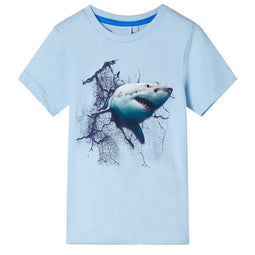 Kindershirt 92 lichtblauw