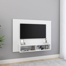 Tv-wandmeubel 120x23,5x90 cm spaanplaat wit