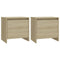 Nachtkastjes 2 st 45x34x44,5 cm spaanplaat sonoma eikenkleurig