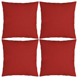 Sierkussens 4 st 60x60 cm stof rood