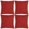 Sierkussens 4 st 60x60 cm stof rood