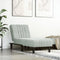 Chaise longue fluweel lichtgrijs