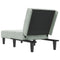 Chaise longue fluweel lichtgrijs
