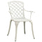 Tuinstoelen 4 st gietaluminium wit